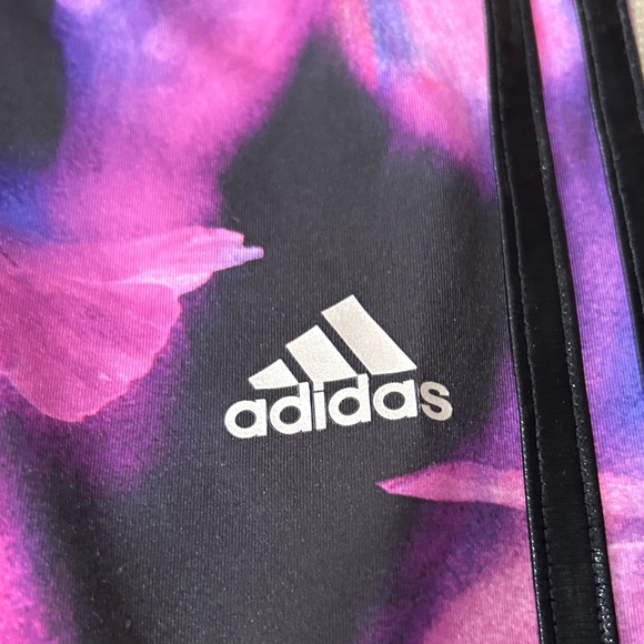 adidas Black Track Jacket and Pants- Pink/Purple Floral Print- Large - Picture 7 of 11